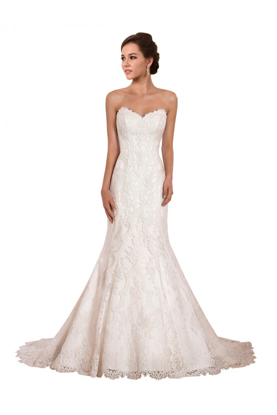 Sleeveless Sweetheart Lace Mermaid Sexy Wedding Dress Brisbane