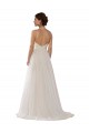 Sleeveless Ivory Illusion Neck Sweep Train Tulle A-Line Wedding Dresses Brisbane