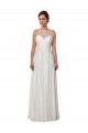Sleeveless Illusion Neck Soft Chiffon A-Line Boho Wedding Dress Brisbane