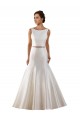 Sleeveless Bateau Neck V-Back Satin Mermaid Modern Wedding Dress Brisbane