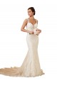 Sleeveless Sweetheart Keyhole Back Lace Mermaid Modern Wedding Dress Brisbane