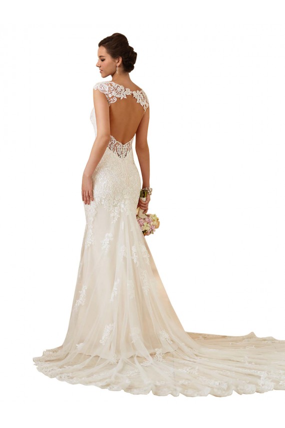 Sleeveless Sweetheart Keyhole Back Lace Mermaid Modern Wedding Dress Brisbane