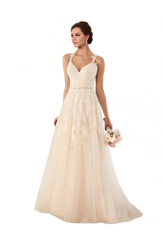 Sleeveless Sweetheart Tulle & Lace A-Line Wedding Dress Brisbane