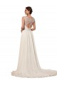 Sleeveless Sweetheart Keyhole Back Soft Chiffon Sheath Wedding Dress Brisbane