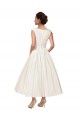 Sleeveless V-Neck Satin A-Line Wedding Dress Brisbane