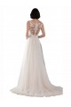 Sleeveless Illusion Neck Tulle A-Line Boho Wedding Dress Brisbane