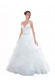 Sleeveless Spaghetti Straps Tulle Ball Gown Beach Wedding Dress Brisbane