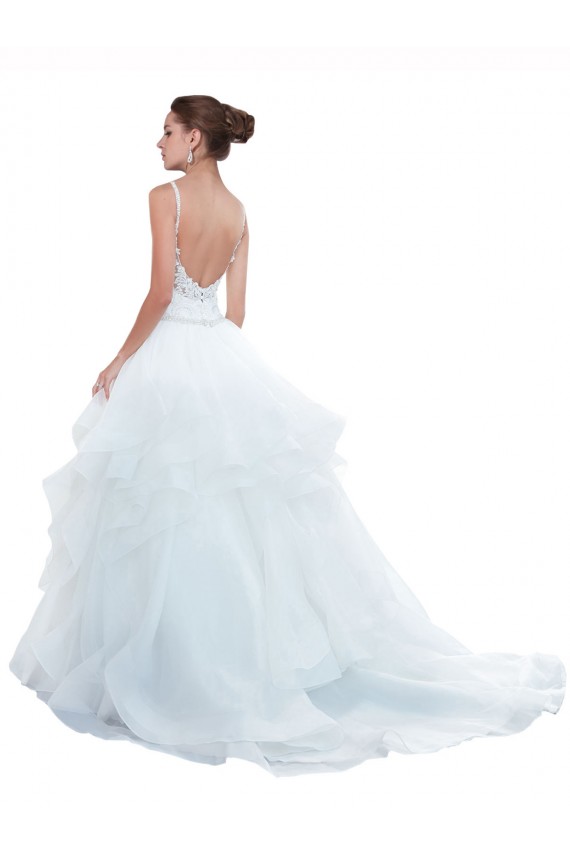 Sleeveless Spaghetti Straps Tulle Ball Gown Beach Wedding Dress Brisbane