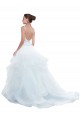 Sleeveless Spaghetti Straps Tulle Ball Gown Beach Wedding Dress Brisbane