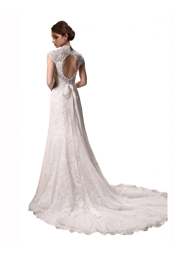 Cap Sleeves Halter Neck Lace Mermaid Wedding Dresses Brisbane