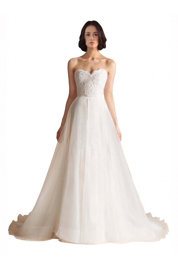 Sleeveless Sweetheart Low Back Tulle A-Line Bridal Wedding Dress Brisbane