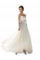 Sleeveless Strapless Soft Chiffon A-Line Wedding Dress Brisbane