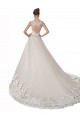 Sleeveless Ivory & Champagne Sweetheart Tulle & Lace A-Line Wedding Dresses Brisbane