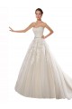Sleeveless Strapless Tulle & Lace A-Line Wedding Dress Brisbane