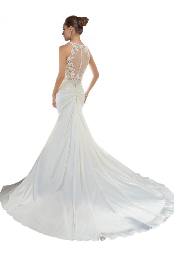 Sleeveless Sweetheart Satin Mermaid Beach Wedding Gowns Brisbane