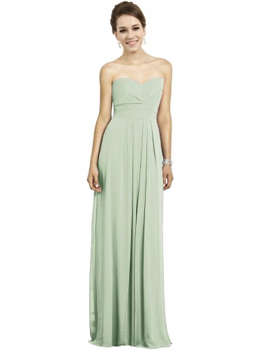 Sleeveless Sage Sweetheart Soft Chiffon A-Line Bridesmaid Dress Brisbane