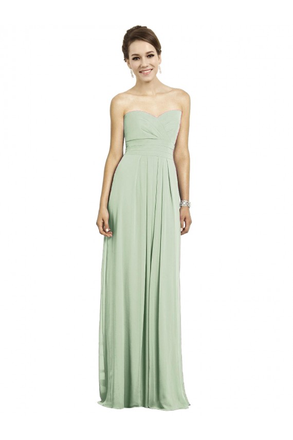 Sleeveless Sage Sweetheart Soft Chiffon A-Line Bridesmaid Dress Brisbane