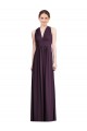 Sleeveless Grape V-Neck Soft Chiffon A-Line Bridesmaid Dress Brisbane