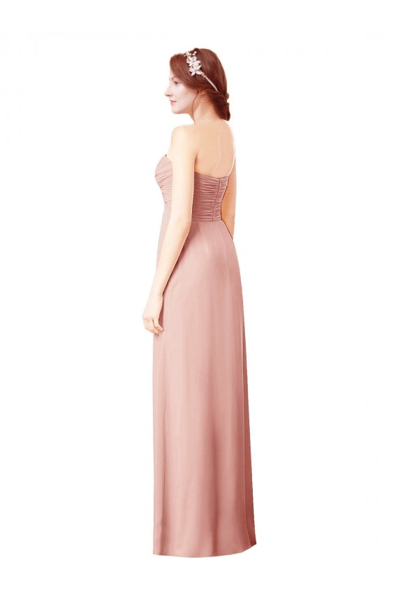 Sleeveless Bliss Pink Sweetheart Soft Chiffon A-Line Bridesmaid Dress Brisbane