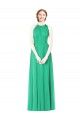 Sleeveless Emerald Green Halter Neck Soft Chiffon A-Line Bridesmaid Dress Brisbane