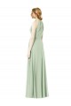 Sleeveless Emerald Green Halter Neck Soft Chiffon A-Line Bridesmaid Dress Brisbane