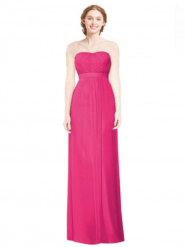Sleeveless Azalea Strapless Soft Chiffon A-Line Bridesmaid Dress Brisbane