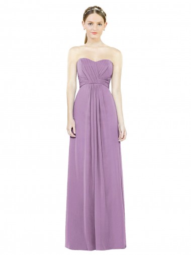 Sleeveless Dark Lavender Sweetheart Soft Chiffon A-Line Bridesmaid Dress Brisbane