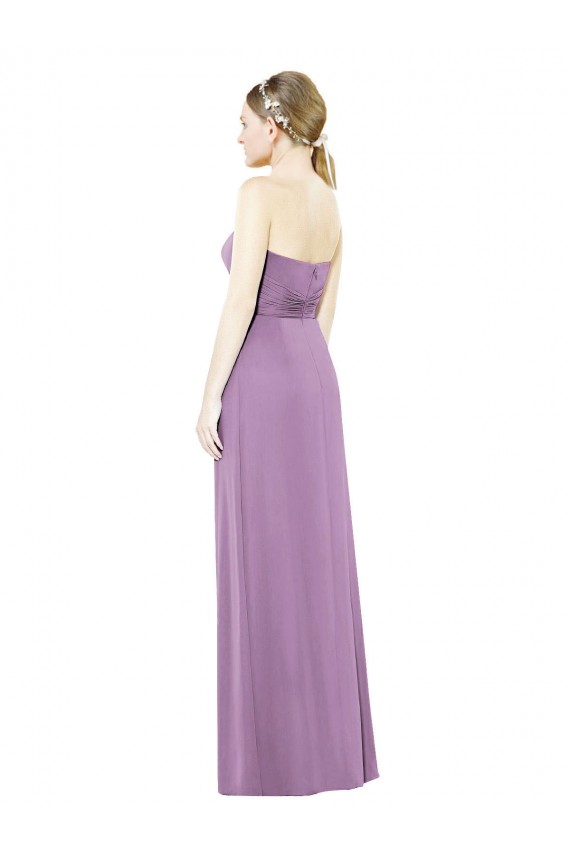 Sleeveless Dark Lavender Sweetheart Soft Chiffon A-Line Bridesmaid Dress Brisbane