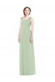 Sleeveless Spaghetti Straps Soft Chiffon A-Line Bridal Party Dress Brisbane