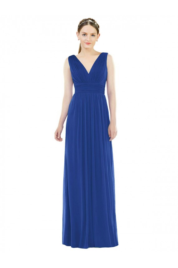 Sleeveless V-Neck Soft Chiffon A-Line Bridesmaid Gowns Brisbane