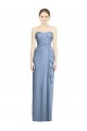 Sleeveless Dusty Blue Sweetheart Soft Chiffon Sheath Bridesmaid Dress Brisbane