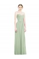 Sleeveless Sage Sweetheart Criss Cross Back Soft Chiffon A-Line Bridesmaid Dress Brisbane
