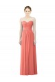 Sleeveless Coral Sweetheart Soft Chiffon A-Line Bridesmaid Dress Brisbane
