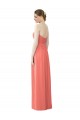 Sleeveless Coral Sweetheart Soft Chiffon A-Line Bridesmaid Dress Brisbane