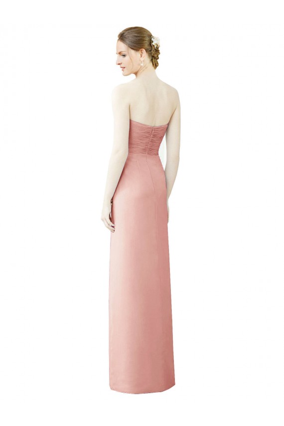 Sleeveless Bliss Pink Sweetheart Soft Chiffon A-Line High Low Bridesmaid Dress Brisbane