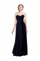 Sleeveless Dark Navy Sweetheart Soft Chiffon A-Line Formal Dress / Bridesmaid Dress Brisbane