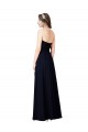 Sleeveless Dark Navy Sweetheart Soft Chiffon A-Line Formal Dress / Bridesmaid Dress Brisbane