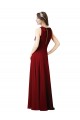 Sleeveless Halter Neck Soft Chiffon Sheath Bridesmaid Dress Brisbane