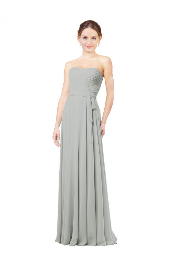 Sleeveless Silver Sweetheart Soft Chiffon A-Line Bridesmaid Dresses Brisbane