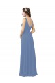 Sleeveless V-Neck Soft Chiffon Sheath Bridal Party Dress Brisbane