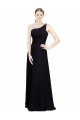 Sleeveless One Shoulder Chiffon A-Line Bridesmaid Dresses Brisbane