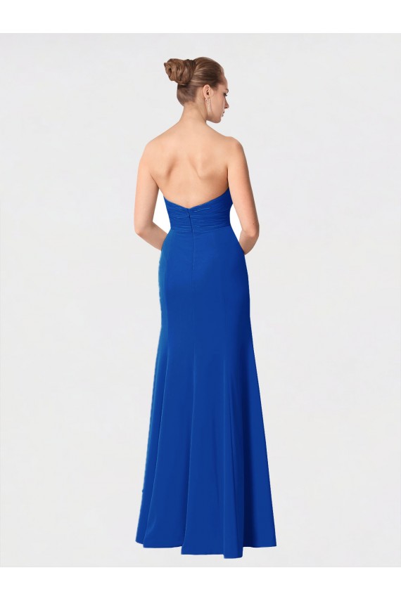 Sleeveless Burgundy Sweetheart Soft Chiffon Mermaid Bridesmaid Dress Brisbane