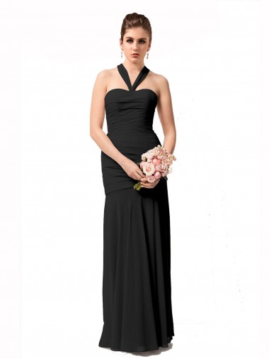 Sleeveless Halter Neck Chiffon Mermaid Bridesmaid Dress / Evening Dress Brisbane