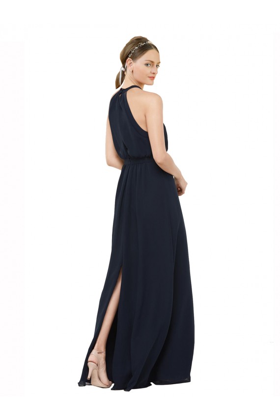 Sleeveless Halter Neck Chiffon A-Line Bridesmaid Dress Brisbane