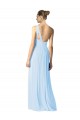 Sleeveless Light Sky Blue One Shoulder Soft Chiffon A-Line Bridesmaid Dress Brisbane