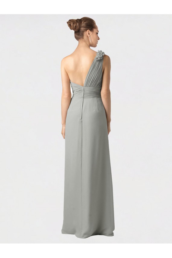 Sleeveless One Shoulder Soft Chiffon A-Line Bridesmaid Dress / Formal Dress Brisbane