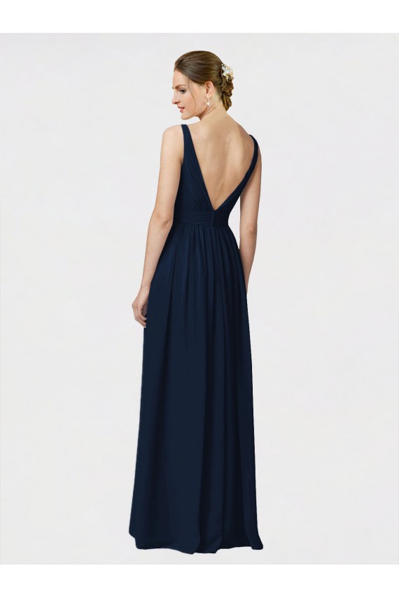 Sleeveless V-Neck Chiffon A-Line Bridesmaid Dresses / Formal Dresses Brisbane