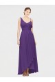 Sleeveless Plum Purple One Shoulder Soft Chiffon A-Line High Low Bridesmaid Dress Brisbane