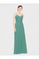 Sleeveless Icelandic Silver Spaghetti Straps Chiffon A-Line Bridesmaid Dress / Evening Dress Brisbane