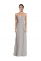 Sleeveless Silver Spaghetti Straps Soft Chiffon Sheath Bridesmaid Dress Brisbane